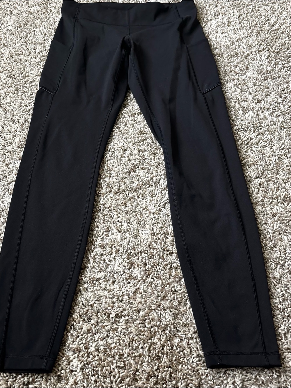 lululemon athletica Black women Jogger leggings Pants Side Pockets 8 nwot